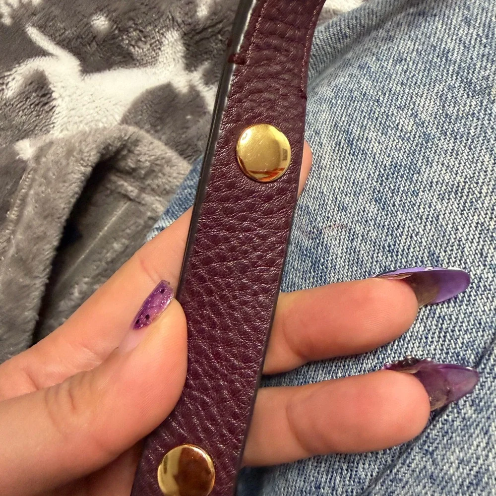 Rebecca Minkoff Darren Top Zip Shoulder Bag  Oxblood 100% Genuine Leather Gold - Picture 12 of 16